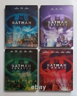 Bd-uhd 4k + Blu-ray Set Of 4 Steelbooks Batman Anthology 1989 1997