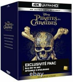 Blu Ray 4k Steelbook Exclusive Fnac Boxset Pirates of the Caribbean Complete Collection 5 Films