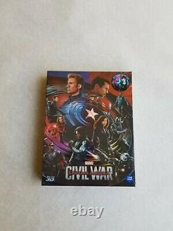Blu-ray Captain America CIVIL War 2disc2d+3d Fullslip Steelbook Weetcollection
