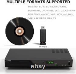 Blu-ray DVD Player for TV, LP-100 Multizone CD Player with Built-in PAL/NTSC