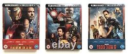 Bluray Steelbook Uhd 4k Marvel Trilogy Iron Man Zavvi
