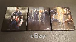 Captain America 1 2 3 Trilogy Trilogy Blu-ray Steelbook Disney Marvel
