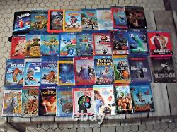 Collection Of 32 Cartoons In Blue Ray 3d Disney Pixar Other + 4 Film Bluray