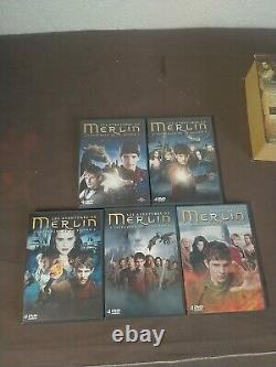 Complete 20 DVD Box Set of Merlin, Grimoire Edition, Season 1 to 5, with Free Book