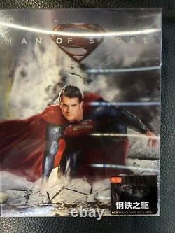 DC Man Of Steel Lenticular 4k Uhd Blu-ray Steelbook Hdzeta Exclusive New Sealed