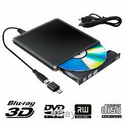 External Blu Ray 3d Player Dvd-rw Usb 3.0 Ultra Slim Mac Os Linux Pc
