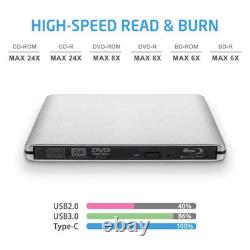 External USB 3.0 4K UHD Blu-ray burner, DVD/BD-RE compatible, Windows/Mac compatible External USB 3.0 4K UHD Blu-ray burner, DVD/BD-RE compatible, Windows/Mac compatible