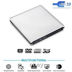External USB 3.0 Blu-ray Disc Reader and Writer BD-RE/DVD/CD for PC and Mac Laptop