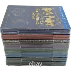 Harry Potter Lot 8 Films Blu Ray Steelbook Embossed 16 Discs Italy Region Free