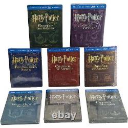 Harry Potter Lot 8 Films Blu Ray Steelbook Embossed 16 Discs Italy Region Free