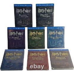 Harry Potter Lot 8 Films Blu Ray Steelbook Embossed 16 Discs Italy Region Free