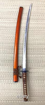 Japanese sword set with wooden display stand Katana Samurai Bushi Vintage