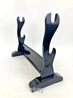 Japanese sword set with wooden display stand Katana Samurai Bushi Vintage