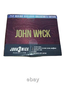 John Wick 3 Blu-ray Steelbook (edition Collector) Rare New Wood Box