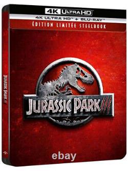 Jurassic Park III 4K Ultra HD + Blu-Ray - SteelBook Edition New