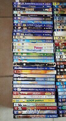 Lot 69 Disney animated cartoon DVD French diamond on spine PAL France