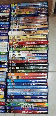 Lot 69 Disney animated cartoon DVD French diamond on spine PAL France