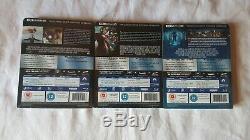 Lot Blu Ray Marvel Steelbook 4k Iron Man 1, 2 And 3 Zavvi