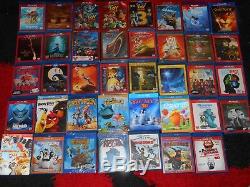 Lot Of 39 Blu Ray 3d Disney Pixar And Other Kids Animation