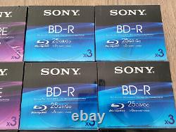 Lot of New Sony Blank Blu-ray Discs in Blister Pack