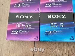 Lot of New Sony Blank Blu-ray Discs in Blister Pack