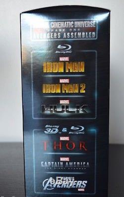 Marvel Cinematic Universe Phase One 10 Blu-ray With Cosmic Cube! Rare Tesseract