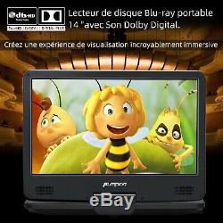 Pumpkin 14 Inch Portable DVD Player Blu Ray Full Hd 1080p Hdmi Dolby Usb To