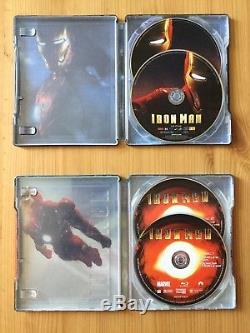 Rare Lot Bluray Steelbook Marvel Iron Man Blufans Lenticular & Futureshop