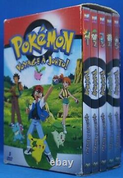 Set 5 DVD Pokemon Travel To Johto! Volume 1.2,3,4.5 Season 3 League