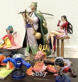 Set of 11 ONE PIECE figures Zoro Hancock Luffy Doflamingo Oden Hiyori Law