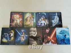 Star Wars Ultimate 9 Bluray Steelbook 4k Skywalker Collection Zavvi
