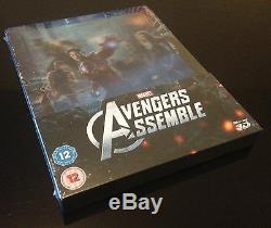 Steelbook Blu Ray 3d / 2d Marvel Avengers Assembles Lenticular Collector // Oos New