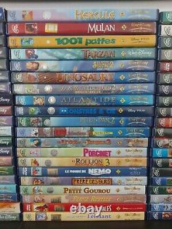 Superb Collection Of 61 DVD Disney Losange Numbered Lot Lion King Aladdin