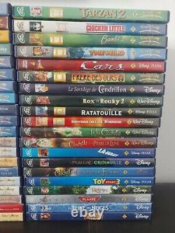 Superb Collection Of 61 DVD Disney Losange Numbered Lot Lion King Aladdin