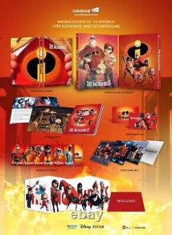 The Incredibles Fullslip B2 Lenticular STEELBOOK Blu-Ray RARE TBE