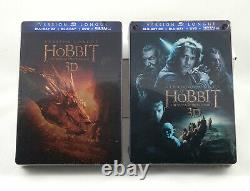The title translated in English is: 'Lot Steelbook The Hobbit Blu-ray 3D + Blu-ray + DVD + Digital'