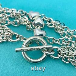 Tiffany & Co. Toggle Necklace with 3-Strand 925 Silver Collar