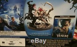 Venom Box Limited Collector's Edition Statue / Figurine Blu-ray New 4k