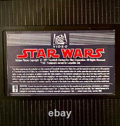 Vintage Star Wars (new Hope) Video Rental Library Vhs Numbered USA 1982 Rare
