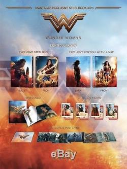 Wonder Woman Manta One Click Lab Blu Ray Steel Box Set Box (4k + 3d) New Pre-order