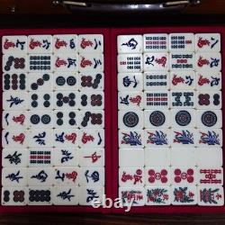 Carreaux de mahjong Mizuno Maruichi dos jaune 16 authentiques prêts à l'emplo