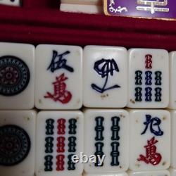Carreaux de mahjong Mizuno Maruichi dos jaune 16 authentiques prêts à l'emplo