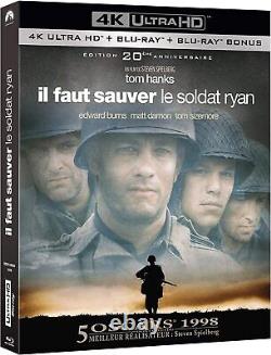 Coffret Il Faut sauver Le Soldat Ryan 4K Blu-Ray Édition 20ème Anniversaire neuf