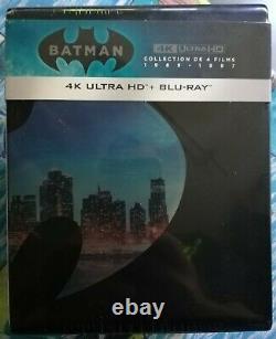 Coffret Steelbook Batman 4 Films Collection 1989-1997 4K Ultra HD + Blu-Ray neuf
