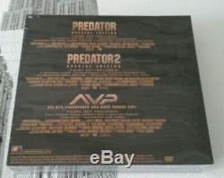 Coffret tête de predator + 6 dvd predator 1 et 2, + alien versus predator neuf