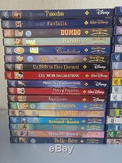 Collection 56 DVD DISNEY losange Pinocchio Aladdin Roi Lion Reine des Neiges