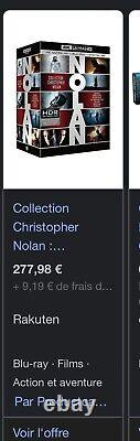 Collection Christopher Nolan 21 disques 4K ultra HD + BLU-RAY+audio mix originel