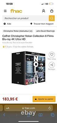Collection Christopher Nolan 21 disques 4K ultra HD + BLU-RAY+audio mix originel