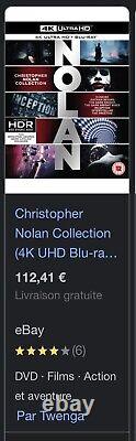 Collection Christopher Nolan 21 disques 4K ultra HD + BLU-RAY+audio mix originel