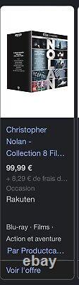 Collection Christopher Nolan 21 disques 4K ultra HD + BLU-RAY+audio mix originel